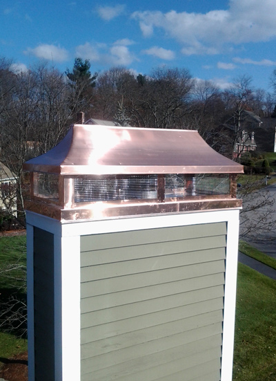 about excel copper works custom chimney caps, copper roofing, metal roofing, copper gutters & downspouts