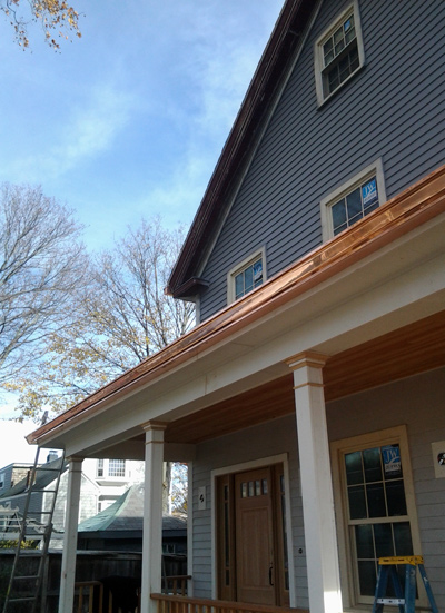 custom copper gutters and downspouts ma, ct, ri, vt, nh