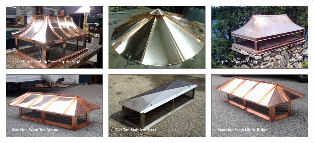 custom chimney caps & covers - copper, steel, aluminum, metal chimney cap - MA, RI, CT, VT, NH